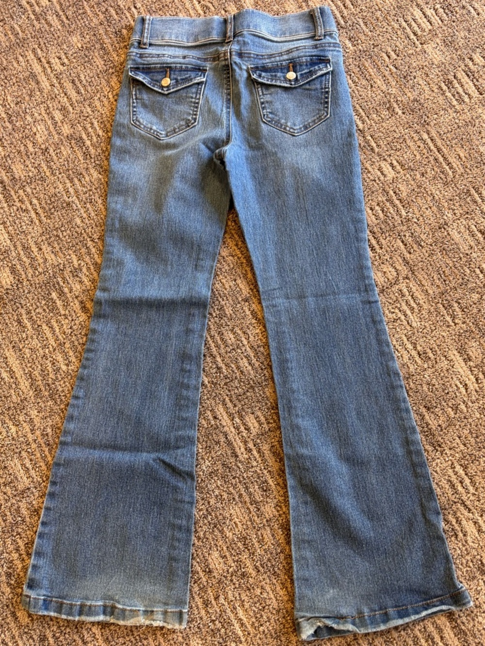 Girls Size 12 Flared Stretch Denim Jeans - Picture 4 of 5